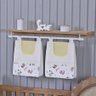 Porta Fralda Organizador Quarto de Bebê Menino Menina 2 Peças Varão:raposa Amarelo - 1