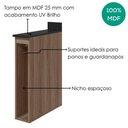 Ver imagem 4 de Balcao com Tampo Nicho Guardanapeiro MDF 15 cm Kali 1221522 Carvalho Toq Nicioli