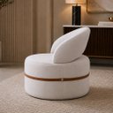 Ver imagem 5 de Poltrona para Sala Orgânica Decorativa Paris Cor Creme - Kmj