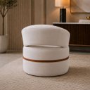 Ver imagem 6 de Poltrona para Sala Orgânica Decorativa Paris Cor Creme - Kmj