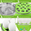 Ver imagem 5 de Elite Gourmet Egc007y Cozedor de Ovos Elétrico 7 Ovos Verde Limão Bpa-free