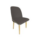 Ver imagem 3 de Kit 4 Cadeiras Sala Jantar Aço Champanhe Vianney Jbv Móveis: Cinza