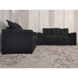 Sofá 2 e 3 Lugares Preto 601 Porto - 3