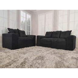 Sofá 2 e 3 Lugares Preto 601 Porto - 1