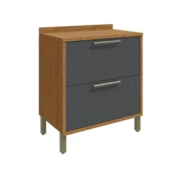 Balcão de Cozinha 80cm com 1 Porta Basculante 1 Gavetão e Tampo 100% MDF Vicenza Espresso Móveis - 3