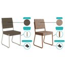 Ver imagem 2 de Cadeira Sala de Jantar 1736 Kit 6 Uni Preto/ Courano Preto - Carraro