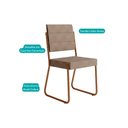 Ver imagem 7 de Cadeira Sala de Jantar 1736 Kit 6 Uni Preto/ Courano Preto - Carraro