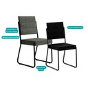 Ver imagem 6 de Cadeira Sala de Jantar 1736 Kit 6 Uni Preto/ Courano Preto - Carraro