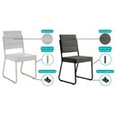 Ver imagem 3 de Cadeira Sala de Jantar 1736 Kit 6 Uni Preto/ Courano Preto - Carraro