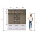 Ver imagem 3 de Guarda-Roupa 6 Portas 9 Gavetas Moscou Multimóveis CR4145 Branco