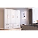 Ver imagem 5 de Guarda-Roupa 6 Portas 9 Gavetas Moscou Multimóveis CR4145 Branco