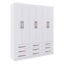 Ver imagem 2 de Guarda-Roupa 6 Portas 9 Gavetas Moscou Multimóveis CR4145 Branco