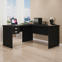 Ver imagem 1 de Escrivaninha Mesa Escritório em L 2 Gavetas 150x120cm Thor Espresso Móveis