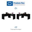 Ver imagem 4 de Escrivaninha Mesa Escritório em L 2 Gavetas 150x120cm Thor Espresso Móveis