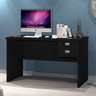 Escrivaninha Mesa Escritório Thor 2 Gavetas 120cm Preto - 1