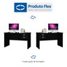 Escrivaninha Mesa Escritório Thor 2 Gavetas 120cm Preto - 4