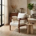 Ver imagem 2 de Poltrona Paris Tecido Boucle Luxuosa Confortável Design Orgânico Branca