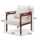 Ver imagem 5 de Poltrona Paris Tecido Boucle Luxuosa Confortável Design Orgânico Branca