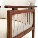 Ver imagem 3 de Poltrona Paris Tecido Boucle Luxuosa Confortável Design Orgânico Branca