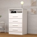 Ver imagem 1 de Cômoda Gaveteiro 57,10cm 4 Gavetas Flex Color 100% Mdf Jéssica