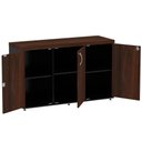 Ver imagem 4 de Armário Baixo Credenza Pe40 Pandin 121,50 Cm (largura) em Mdp Cor Escarlate e Preto com Três