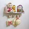1 Prateleira Nuvem Rosa 60cm e 1 Cabideiro Formatos Infantil:borboleta - 2