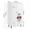 Ver imagem 4 de Quarto Infantil Minnie com Cama, Guarda Roupa e Cabeceira Disney Fun CabeCasa MadeiraOriginals