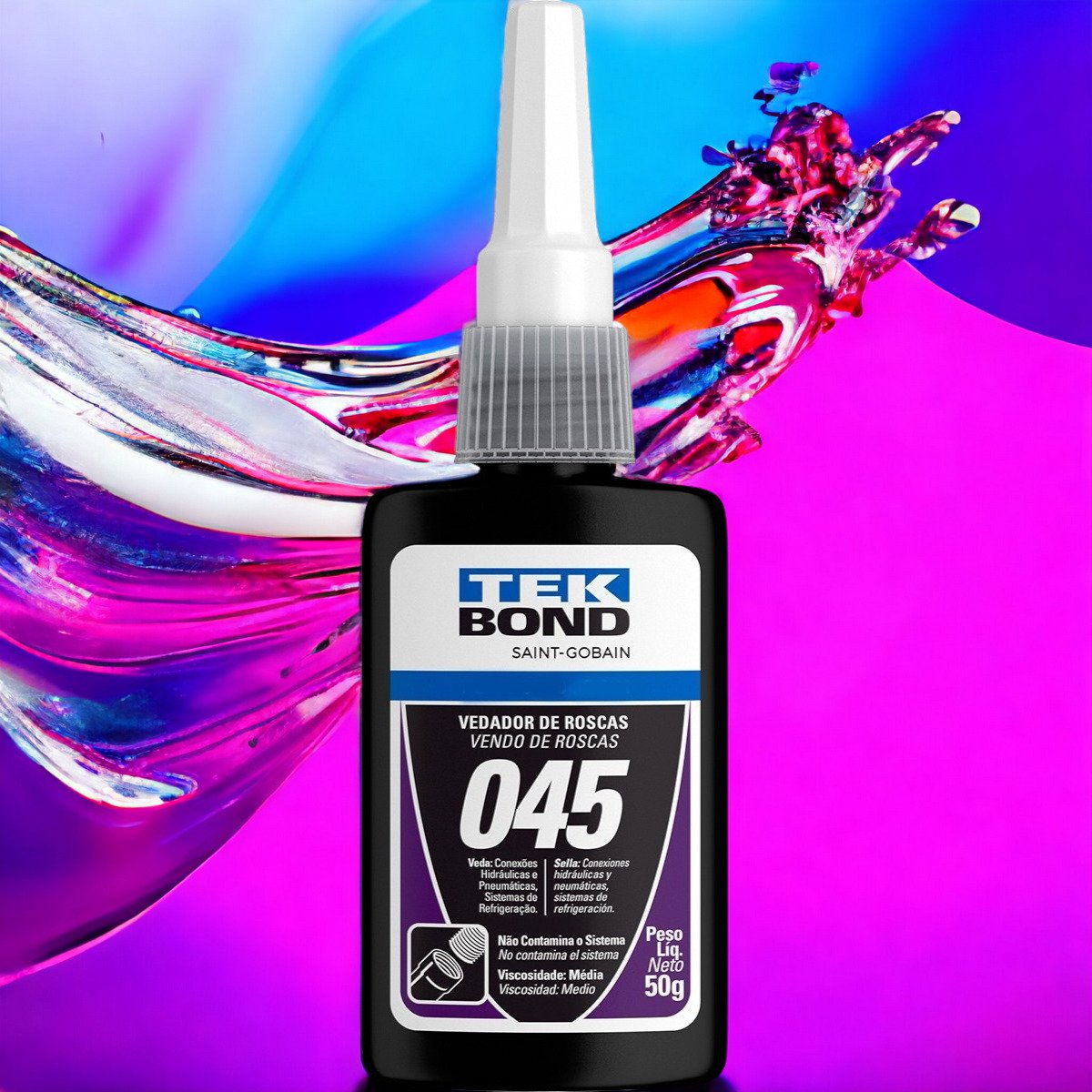 Cola Adesivo Veda Rosca Vedador de Roscas 045 Tekbond:50g - 2