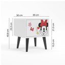 Ver imagem 3 de Quarto Infantil Minnie com Cama, Cômoda e Mesa de Cabeceira Disney Fun CabeCasa MadeiraOriginals
