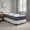 Ver imagem 1 de Cama Box com Colchão Solteiro Airtech 100 D33 Espuma D33 Tratamento Antiácaro Branco Ortobom