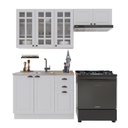 Ver imagem 5 de Cozinha Compacta Modulada Nara 8 Portas 2 Gavetas MDF 200cm Branco Fidelita Móveis