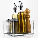 Ver imagem 2 de Bandeja Acrílico 5mm Porta Temperos Condimentos com Alças Cozinha Organização Mesa Compacta Lav