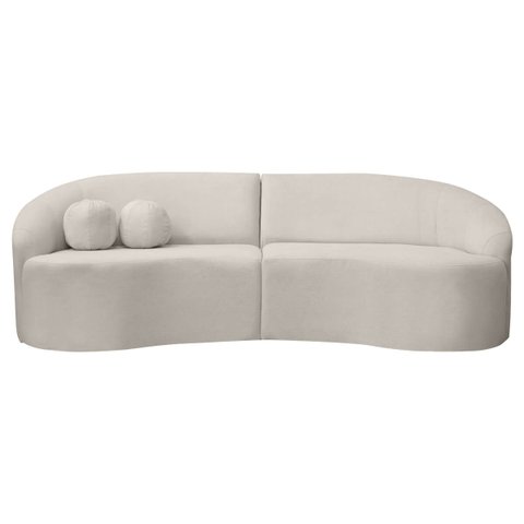 Sofá Orgânico Palermo 4 Lugares 210cm Bouclê - Sofa Store:bouclê Bege Marfim