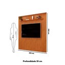 Ver imagem 4 de Painel Ripado para Tv até 75 Polegadas com Prateleira Trento 223 Freijó - Dj Móveis