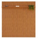 Ver imagem 1 de Painel Ripado para Tv até 75 Polegadas com Prateleira Trento 223 Freijó - Dj Móveis