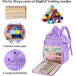 Leudes Mochila Organizadora com Carregamento Usb Roxo/g - 3