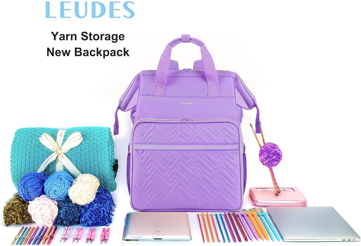 Leudes Mochila Organizadora com Carregamento Usb Roxo/g - 7