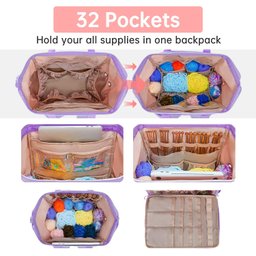Leudes Mochila Organizadora com Carregamento Usb Roxo/g - 4