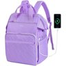 Leudes Mochila Organizadora com Carregamento Usb Roxo/g - 1