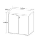 Ver imagem 4 de Conjunto Mesa 125,3cm Gaveteiro Suspenso Balcão 2 Portas Y37 Marrom/Nogal/Preto Artany