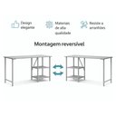 Ver imagem 5 de Kit Bancada Gourmet + Estante Mesa Star 110 Industrial 4 Prateleiras Preto Klm Store