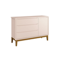 Ver imagem 5 de Quarto de Bebê Berço + Cômoda Sapateira + Guarda Roupa 3 Portas Rosa Classic Madeira