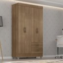 Ver imagem 5 de Guarda Roupa Solteiro Lite 4 Portas Carvalho Oak - Móveis Leão