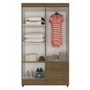 Ver imagem 4 de Guarda Roupa Solteiro Lite 4 Portas Carvalho Oak - Móveis Leão