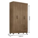 Ver imagem 2 de Guarda Roupa Solteiro Lite 4 Portas Carvalho Oak - Móveis Leão