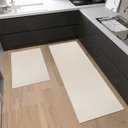 Ver imagem 2 de Tapete Cozinha Jogo 2 Peças Passadeira 1,30m X 0,45m Capacho 0,65m X 0,45m Antiderrapante Rústico