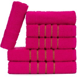 Jogo de Toalha Montreal 2 Banhão + 2 Rosto + 2 Tapete Piso Luxuoso 100% Algodão Rosa Pink - 1