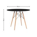 Ver imagem 2 de Conjunto Mesa 90cm + 4 Cadeiras Charles Eames Eiffel Trevisul - Preto