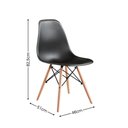 Ver imagem 3 de Conjunto Mesa 90cm + 4 Cadeiras Charles Eames Eiffel Trevisul - Preto
