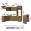 Ver imagem 4 de Armário de Cozinha Completa de Canto 489cm Rustic Stella Madesa